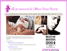 Tablet Screenshot of hairremovalskincareclinic.com